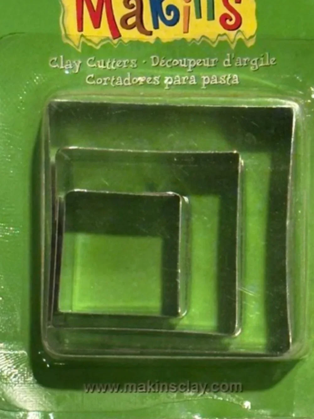 NEW Makin's 3-piece Square Clay Cutters